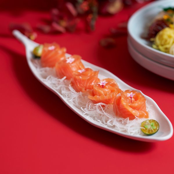 Fortune Yu Sheng with Salmon Sashimi & Sakura Shrimps