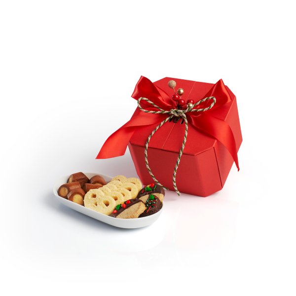 Assorted Christmas Cookies with Red Bow