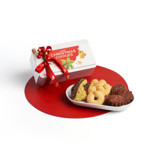 Assorted Christmas Cookies in Tin